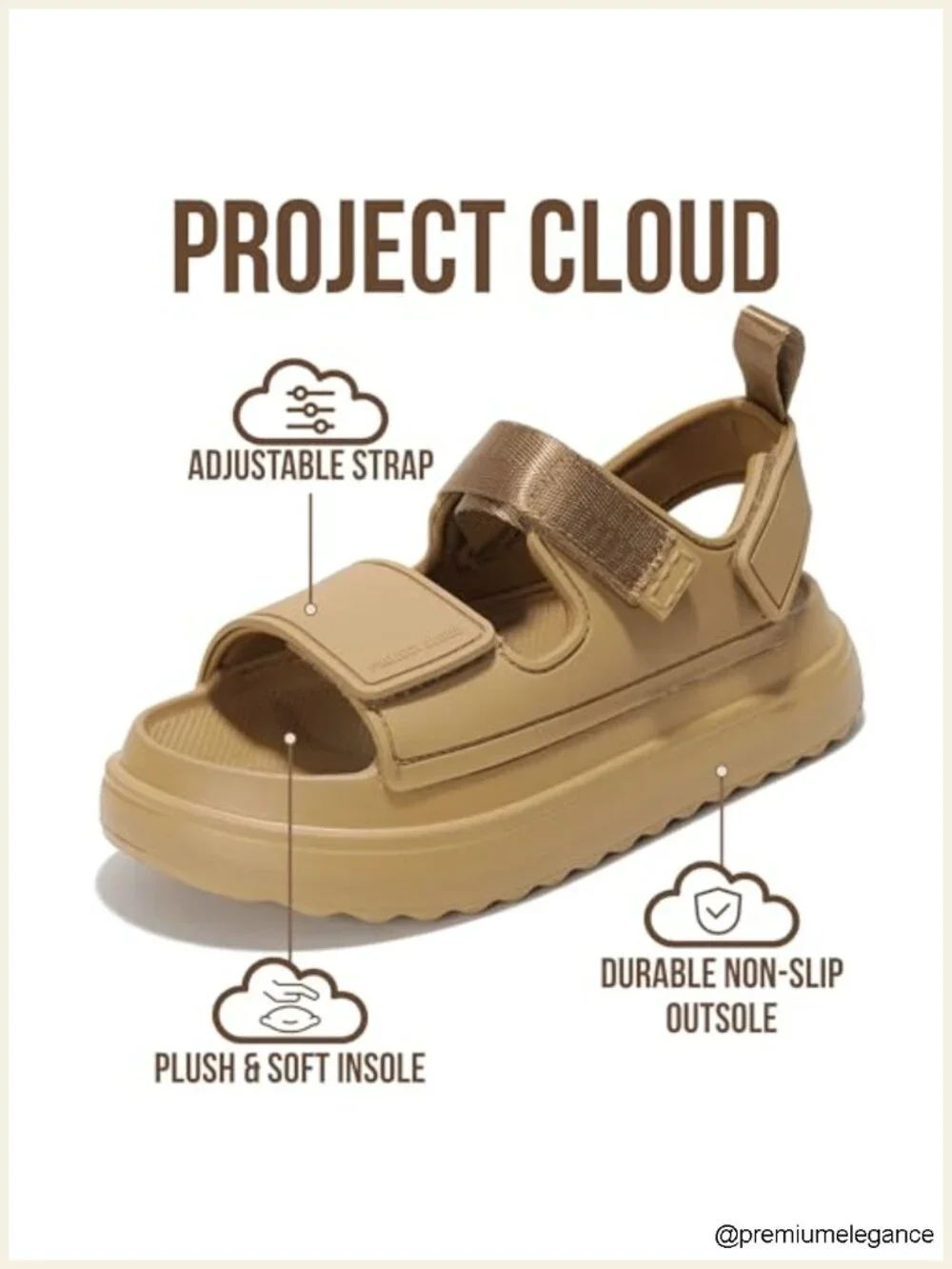 Women's Non-Slip Platform Sandals with Soft Insole Beach Shoes